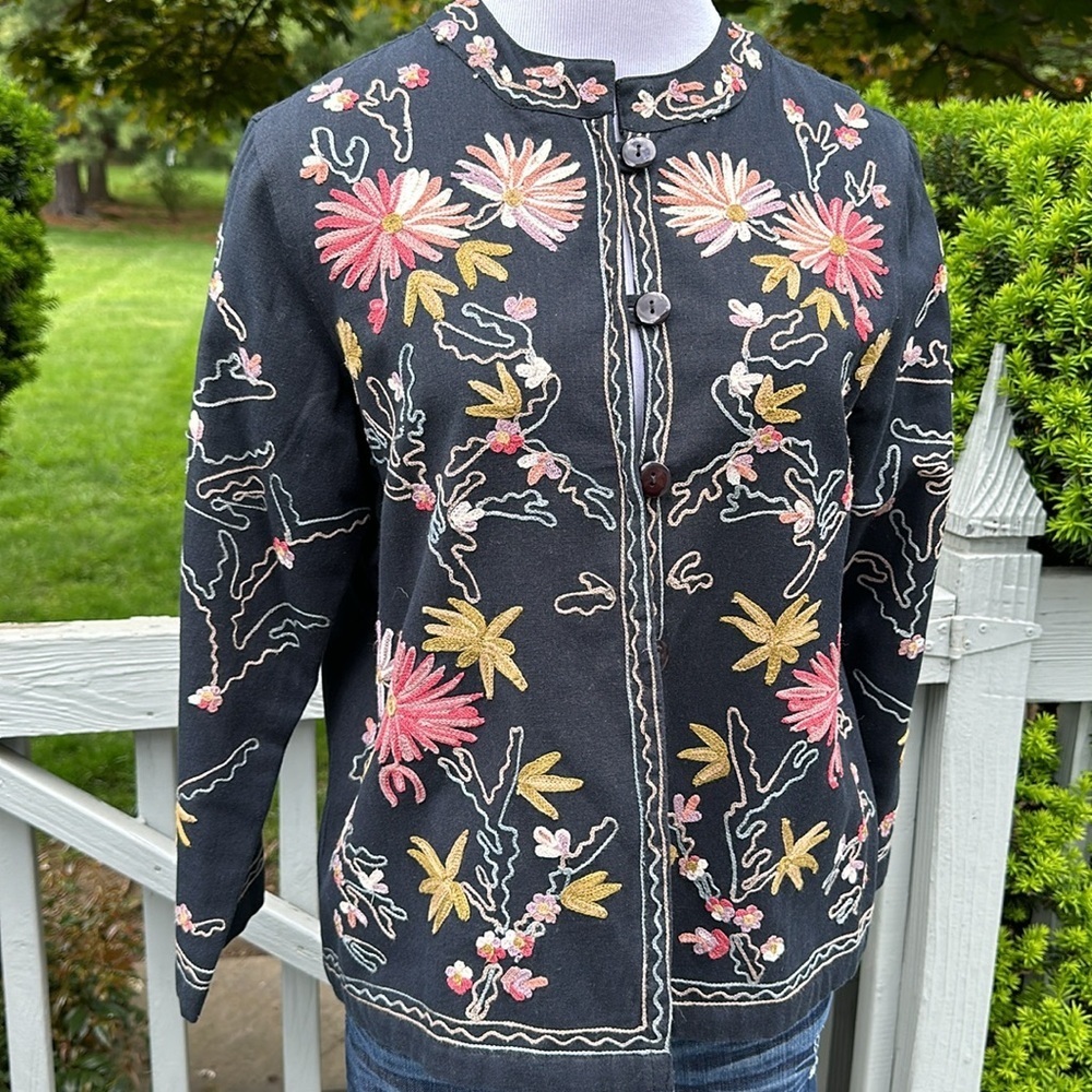 Bedford Fair Lifestyles Vintage Embroidered Jacket